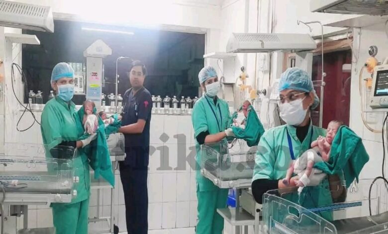 चार बच्चों का जन्म